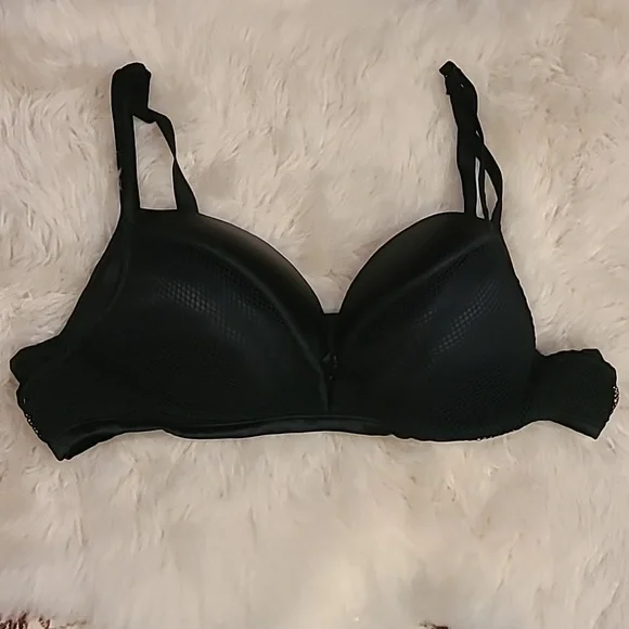 Torrid Black Fishnet Push-Up Plunge Bra 46C - Picture 2 of 7